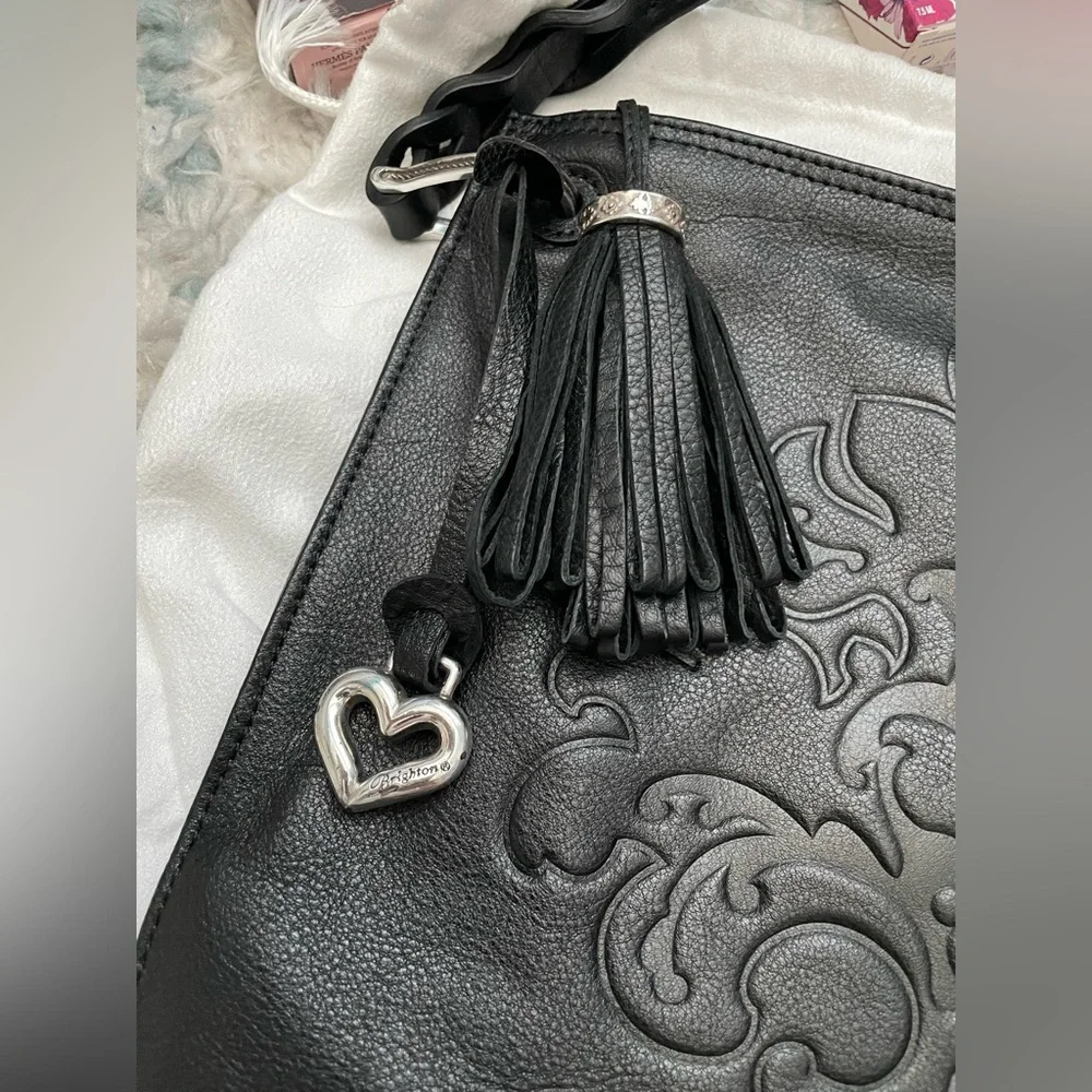 ✨Julie✨Brighton Black Embossed Women's Bag✨With Dust Bag - Picture 9 of 9